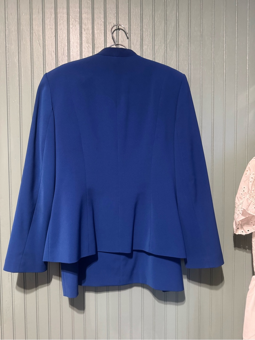 Le Suit Cobalt Blue Blazer & Skirt Set - Picture 3 of 11
